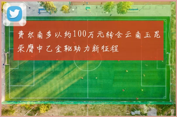 费尔南多以约100万元转会云南玉昆荣膺中乙金靴助力新征程
