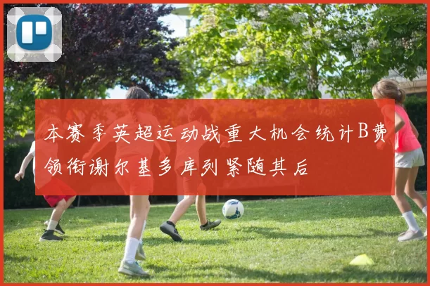 本赛季英超运动战重大机会统计B费领衔谢尔基多库列紧随其后